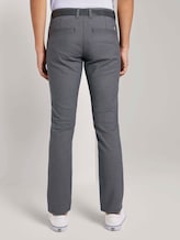 Strukturierte Chinohose mit Gürtel - Männer - anthra dobby yarn dye Strukturierte Chinohose mit Gürtel - Männer - anthra dobby yarn dye - 2 - TOM TAILOR Denim