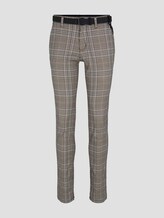 Strukturierte Chinohose mit Gürtel - Männer - brown beige check Strukturierte Chinohose mit Gürtel - Männer - brown beige check - 7 - TOM TAILOR Denim