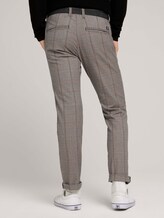 Strukturierte Chinohose mit Gürtel - Männer - brown ochre classic check Strukturierte Chinohose mit Gürtel - Männer - brown ochre classic check - 2 - TOM TAILOR Denim