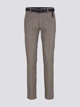 Strukturierte Chinohose mit Gürtel - Männer - brown ochre classic check Strukturierte Chinohose mit Gürtel - Männer - brown ochre classic check - 7 - TOM TAILOR Denim