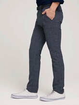 Strukturierte Chinohose mit Gürtel - Männer - navy grindle check Strukturierte Chinohose mit Gürtel - Männer - navy grindle check - 11 - TOM TAILOR Denim