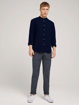Strukturierte Chinohose mit Gürtel - Männer - navy grindle check Strukturierte Chinohose mit Gürtel - Männer - navy grindle check - 3 - TOM TAILOR Denim