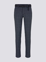 Strukturierte Chinohose mit Gürtel - Männer - navy grindle check Strukturierte Chinohose mit Gürtel - Männer - navy grindle check - 7 - TOM TAILOR Denim