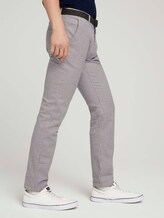 Strukturierte Chinohose mit Gürtel - Männer - beige navy brown houndstooth Strukturierte Chinohose mit Gürtel - Männer - beige navy brown houndstooth - 11 - TOM TAILOR Denim