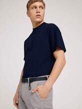 Strukturierte Chinohose mit Gürtel - Männer - beige navy brown houndstooth Strukturierte Chinohose mit Gürtel - Männer - beige navy brown houndstooth - 9 - TOM TAILOR Denim