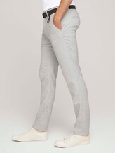 Strukturierte Chinohose mit Gürtel - Männer - silver grey check Strukturierte Chinohose mit Gürtel - Männer - silver grey check - 11 - TOM TAILOR Denim