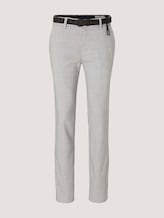 Strukturierte Chinohose mit Gürtel - Männer - silver grey check Strukturierte Chinohose mit Gürtel - Männer - silver grey check - 7 - TOM TAILOR Denim