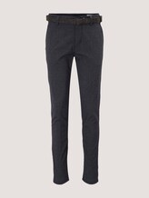 Strukturierte Chinohose mit Gürtel - Männer - navy grindle structure Strukturierte Chinohose mit Gürtel - Männer - navy grindle structure - 7 - TOM TAILOR Denim