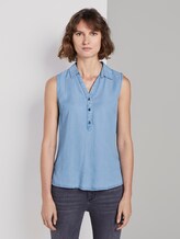 Ärmellose Bluse - Frauen - Blue Denim Ärmellose Bluse - Frauen - Blue Denim - 1 - TOM TAILOR