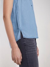 Ärmellose Bluse - Frauen - Blue Denim Ärmellose Bluse - Frauen - Blue Denim - 10 - TOM TAILOR