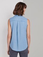 Ärmellose Bluse - Frauen - Blue Denim Ärmellose Bluse - Frauen - Blue Denim - 2 - TOM TAILOR