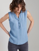 Ärmellose Bluse - Frauen - Blue Denim Ärmellose Bluse - Frauen - Blue Denim - 5 - TOM TAILOR