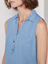 Ärmellose Bluse - Frauen - Blue Denim Ärmellose Bluse - Frauen - Blue Denim - 9 - TOM TAILOR