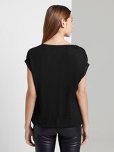 T-Shirt with sequined embellishments - Women - Deep Black T-Shirt with sequined embellishments - Women - Deep Black - 2 - TOM TAILOR