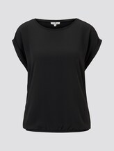 T-Shirt with sequined embellishments - Women - Deep Black T-Shirt with sequined embellishments - Women - Deep Black - 7 - TOM TAILOR