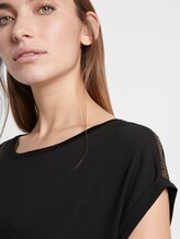 T-Shirt with sequined embellishments - Women - Deep Black T-Shirt with sequined embellishments - Women - Deep Black - 9 - TOM TAILOR