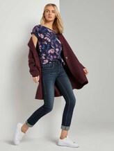 Kurzarm-Bluse mit Blumenmuster - Frauen - navy floral design Kurzarm-Bluse mit Blumenmuster - Frauen - navy floral design - 3 - TOM TAILOR