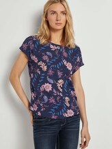 Kurzarm-Bluse mit Blumenmuster - Frauen - navy floral design Kurzarm-Bluse mit Blumenmuster - Frauen - navy floral design - 5 - TOM TAILOR