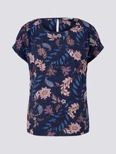 Kurzarm-Bluse mit Blumenmuster - Frauen - navy floral design Kurzarm-Bluse mit Blumenmuster - Frauen - navy floral design - 7 - TOM TAILOR