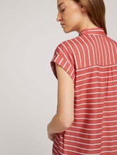 Gestreifte Kurzarmbluse - Frauen - red offwhite stripe Gestreifte Kurzarmbluse - Frauen - red offwhite stripe - 9 - TOM TAILOR