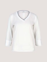Basic Bluse mit V-Ausschnitt - Frauen - Whisper White Basic Bluse mit V-Ausschnitt - Frauen - Whisper White - 7 - TOM TAILOR