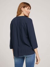Basic Bluse mit V-Ausschnitt - Frauen - Sky Captain Blue Basic Bluse mit V-Ausschnitt - Frauen - Sky Captain Blue - 2 - TOM TAILOR