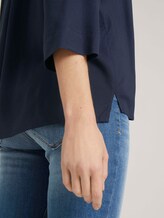 Basic Bluse mit V-Ausschnitt - Frauen - Sky Captain Blue Basic Bluse mit V-Ausschnitt - Frauen - Sky Captain Blue - 9 - TOM TAILOR