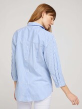 Popeline Bluse mit Knopfleiste am Rücken - Frauen - blue offwhite thin stripe Popeline Bluse mit Knopfleiste am Rücken - Frauen - blue offwhite thin stripe - 2 - TOM TAILOR