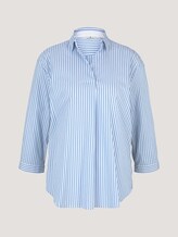 Popeline Bluse mit Knopfleiste am Rücken - Frauen - blue offwhite thin stripe Popeline Bluse mit Knopfleiste am Rücken - Frauen - blue offwhite thin stripe - 7 - TOM TAILOR
