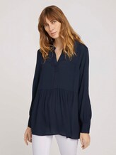 Tunika Bluse mit Volants - Frauen - Sky Captain Blue Tunika Bluse mit Volants - Frauen - Sky Captain Blue - 1 - TOM TAILOR