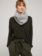 Gebreide lus sjaal - Vrouwen - Silver Grey Melange Gebreide lus sjaal - Vrouwen - Silver Grey Melange - 5 - TOM TAILOR