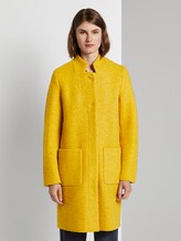 Bouclé Jas met kraag Variatie - Vrouwen - california sand yellow Bouclé Jas met kraag Variatie - Vrouwen - california sand yellow - 1 - TOM TAILOR