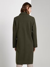 Langer Mantel mit Seitenschlitzen - Frauen - Dark Rosin Green Langer Mantel mit Seitenschlitzen - Frauen - Dark Rosin Green - 2 - TOM TAILOR