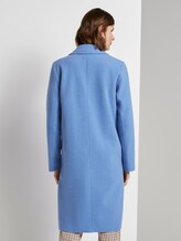 Langer Mantel mit Seitenschlitzen - Frauen - sea blue Langer Mantel mit Seitenschlitzen - Frauen - sea blue - 2 - TOM TAILOR