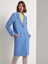 Langer Mantel mit Seitenschlitzen - Frauen - sea blue Langer Mantel mit Seitenschlitzen - Frauen - sea blue - 5 - TOM TAILOR