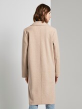 Langer Mantel mit Seitenschlitzen - Frauen - powder beige melange Langer Mantel mit Seitenschlitzen - Frauen - powder beige melange - 2 - TOM TAILOR