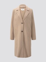 Langer Mantel mit Seitenschlitzen - Frauen - powder beige melange Langer Mantel mit Seitenschlitzen - Frauen - powder beige melange - 7 - TOM TAILOR