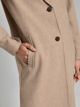 Langer Mantel mit Seitenschlitzen - Frauen - powder beige melange Langer Mantel mit Seitenschlitzen - Frauen - powder beige melange - 9 - TOM TAILOR