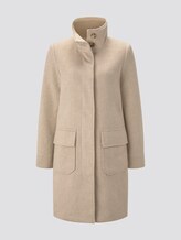 Moderner Mantel mit Stehkragen - Frauen - powder beige twill structure Moderner Mantel mit Stehkragen - Frauen - powder beige twill structure - 7 - TOM TAILOR
