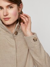 Moderner Mantel mit Stehkragen - Frauen - powder beige twill structure Moderner Mantel mit Stehkragen - Frauen - powder beige twill structure - 9 - TOM TAILOR