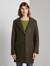 Lockerer Bouclé-Mantel - Frauen - Olive Night Green Lockerer Bouclé-Mantel - Frauen - Olive Night Green - 1 - TOM TAILOR