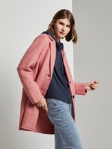Loose bouclé coat - Women - blush rose Loose bouclé coat - Women - blush rose - 5 - TOM TAILOR