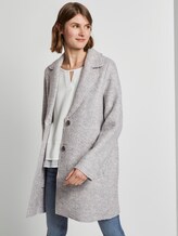 Loose bouclé coat - Women - mid grey melange Loose bouclé coat - Women - mid grey melange - 5 - TOM TAILOR