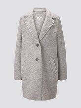 Loose bouclé coat - Women - mid grey melange Loose bouclé coat - Women - mid grey melange - 7 - TOM TAILOR