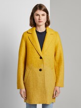 Loose bouclé coat - Women - california sand yellow Loose bouclé coat - Women - california sand yellow - 1 - TOM TAILOR