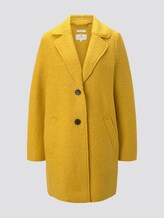 Loose bouclé coat - Women - california sand yellow Loose bouclé coat - Women - california sand yellow - 7 - TOM TAILOR