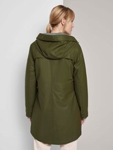 Coated rain jacket with a hood - Women - Olive Night Green Coated rain jacket with a hood - Women - Olive Night Green - 2 - TOM TAILOR