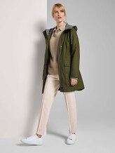 Coated rain jacket with a hood - Women - Olive Night Green Coated rain jacket with a hood - Women - Olive Night Green - 3 - TOM TAILOR