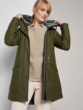 Coated rain jacket with a hood - Women - Olive Night Green Coated rain jacket with a hood - Women - Olive Night Green - 5 - TOM TAILOR