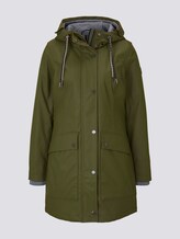 Coated rain jacket with a hood - Women - Olive Night Green Coated rain jacket with a hood - Women - Olive Night Green - 7 - TOM TAILOR